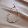 Pulseira de Zircônia Levemente Luxuosa para Mulheres Design de Nicho Ins Namorada Irmãs Pulseira de Casal Celebridade Cibernética Pulseira Elegante