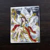 Pintura Thangka Dorada de Color al por Mayor Núcleo Zorro de Nueve Colas Hada Zorro Zakiram Vida Pasada y Vida Presente Thangka con Dorado Espolvoreado Tarjeta de Lienzo Núcleo