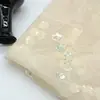 Tela de Bordado de Malla con Lentejuelas y Patrón de Flor de Cinco Pétalos, Multicolor, Accesorios Decorativos para Faldas, Bolsos y Empeines de Zapatos