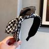 Diadema de tela de alta calidad, elegante, de pata de gallo, de ala ancha, diadema alta con calavera, accesorios para el cabello tejidos con torsión vintage, tocado