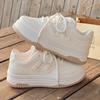 Novos Sapatos Brancos de Sola Grossa para Mulheres 2025, Design Original, Sapatos Esportivos e Casuais Versáteis com Calças de Pernas Largas