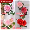 Enredadera de Rosas Flor Artificial Enredadera Cubierta de Tubo de Aire Acondicionado Enredadera Venta al por Mayor Decoración de Bodas Decoración del Hogar Flores Artificiales