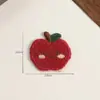 Bolsas Rojas Lindas de Dibujos Animados de Frutas/Animales Listas para Usar, Pasadores para el Cabello de Ropa, Pegatinas de Tela Decorativas Hechas a Mano para Bricolaje y Accesorios