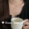 Design de Indústria Pesada Coreana Joia de Prata Prata de Lei S925 Colar de Coração Emendado Corrente Clavicular Empilhada Feminina Ins