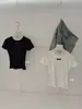 Wgwe2026 Camiseta de Manga Corta con Cuello Redondo Ajustada Versátil Estilo Coreano de Verano Estilo Ins Estampado de Lunares para Mujer W9955