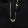Collar de Mariposa Ojo de Gato para Mujer Lujo Ligero Elegante Diseño de Nicho Ins Sentido Avanzado Cadena para Clavícula de Celebridad de Internet