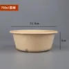 Caja de almuerzo desechable biodegradable tazón de pulpa de papel caja de almuerzo ligera para alimentos fitness tazón redondo de pulpa de caña de azúcar caja de embalaje para llevar