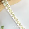 Cinta de Espiga Doble de 1.2 cm 0.8 cm Adorno de Encaje Blanco Puro para Ropa, Zapatos, Sombreros, Bolsas, Accesorios DIY