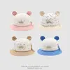 Adorable Sombrero de Pescador de Gatito de Dibujos Animados para Bebés de 1 a 3 Años, Sombrero de Sol Estilo Coreano Ins para Niños para Salidas al Aire Libre