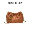 Bolso Nuevo para Mujer Bolso Tejido Hecho a Mano Estilo Pequeño Chanel Bolso Nube Plisado Clásico Bolso de Hombro Único Cruzado Bolso de Cadena de Moda