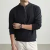 Suéter de cuello redondo para hombre transfronterizo, nuevo estilo otoño 2026, suéter de punto versátil de color liso casual holgado para hombre