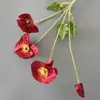 Arte Floral para Casamento Flor Vermelha Material de Fundo Decoração Ikebana Rosa Eucalipto Arranjo para Sala de Estar Interna