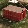 Caja de recolección de ingresos para exteriores con tablero de madera, caja plegable de almacenamiento, caja plegable para camping en maletero de coche, caja organizadora de juguetes