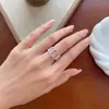 Anillo de Estrella Dulce y Sencillo para Mujer, Anillo Abierto Geométrico Hueco de Croissant, Diseño Personalizado, Anillo de Dedo Índice de Moda