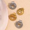 Pendientes de anillo clásicos de acero inoxidable chapados en oro de 18 quilates con diseño simple y explosivos retro de temperamento de moda europea y americana
