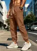 Pantalones versátiles de algodón y lino para hombre, nuevos, transfronterizos europeos y americanos, cintura elástica, corte holgado, color liso, transpirables, con puño