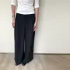 Pantalones casuales ligeros de doble pinza, suaves y resistentes a las arrugas, elásticos y nítidos, con cintura elástica y diseño de pierna ancha, que ofrecen una caída casual.