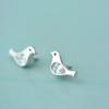 Pendientes de plata de ley 925 al por mayor, bonitos pendientes de pájaro pequeño, moda coreana para mujer, pendientes de plata de ley