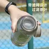 Taza de agua grande de gran capacidad para hombres, taza espacial, botella de agua de plástico para exteriores de verano, resistente a altas temperaturas, anticaídas, taza de té portátil