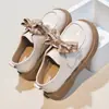 Zapatos de Cuero para Niñas 2026 Mocasines Infantiles Estilo Nuevo Primavera y Otoño Lazo Princesa Suela Blanda Zapatos Individuales Zapatos Planos Estilo Británico para Niñas