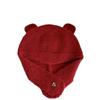 Estilo japonês bonito tridimensional urso orelha boné de lã das mulheres outono e inverno novo quente malha orelha proteção cap lei feng cap na moda