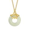 Colar de Prata de Lei S925 Bambu Relatório Ping An Jade Hetian Feminino Luxo Leve Estilo Chinês Novo Estilo Chinês Presente de Dia das Mães