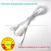 Cabo de alimentação com interruptor 304 cabo de alimentação com interruptor transparente cabo de alimentação de lâmpada 1,8 m 304 interruptor cabo de alimentação transparente