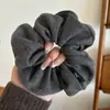 Faixa de Cabeça de Tecido Plush Simples Estilo Coreano com Cabeça Larga para Mulheres, Elegante e Versátil para Sair, Grampo de Cabelo para Lavar o Rosto