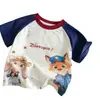 Camiseta de Manga Corta de Dibujos Animados para Niños Zootopia 2026 Verano Nuevo Estilo Niños y Niñas Algodón Puro Holgada