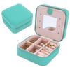 Caja de Almacenamiento de Joyería Portátil Simple con Espejo, Bolsa con Cremallera para Anillos, Pendientes, Collares, Caja de Almacenamiento para Viajes, Fácil de Transportar