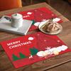 Atmósfera de Año Nuevo y Navidad Manteles Decorativos Festivos Rojos Manteles de Mesa para Restaurante Occidental de Gama Alta en Interiores