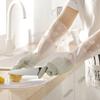 Guantes de invierno para lavar platos con forro polar limpieza de cocina y hogar goma duradera impermeable lavandería goma látex