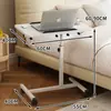 Mesa Lateral Transfronteriza Sala de Estar Antigua Móvil Mesa de Café Pequeña con Ruedas Mesa de Noche Mesa Lateral para Sofá Mesa para Laptop de Cama