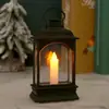 Nova Lareira de Natal Pequena Lâmpada de Vento Plana Fogueira Simulada Lâmpada de Vento Plana Lâmpada de Chama Lâmpada de Vela Ornamento Decoração Vela Única
