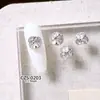 2025 Nuevo Arte de Uñas Estéreo Hecho a Mano Producto Terminado Joyería de Bolas Redondas Pequeñas Brillantes Accesorios para Uñas de Diamante en Montón de Circonita Blanca