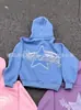 Moda de Otoño e Invierno 2024 para Hombre y Mujer Sudadera con Capucha Estampada de Estrella de Cinco Puntas Combinable Cremallera Suéter de Moda Casual