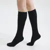 Calcetines Deportivos de Compresión a Media Pantorrilla de Color Sólido Personalizados, Calcetines Transpirables y Amigables con la Piel para Correr, Senderismo y Ciclismo, Calcetines Elásticos de Compresión a Media Pantorrilla