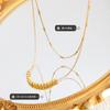 Collar Elegante de Borlas Cuadradas de Doble Capa de Venta Caliente Transfronteriza para Mujer, Acero de Titanio Nicho Reina Madre, Accesorios Versátiles, Joyería