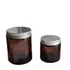 Vela Perfumada Marrom Transfronteiriça Copo de Vidro Vazio com Tampa Recipiente de Vela de Boca Larga Frasco Perfumado para Casa Ornamento de Decoração