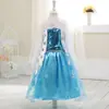 Vestido de Anna Elsa de Frozen Exportación Europea y Americana Ropa Infantil Vestido para Niñas Vestido de Festival para Niños