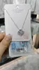 Suministro Directo de Fábrica Cadena para Clavícula de Lujo Discreto Totalmente Incrustada con Diamante Moissanita S925 Plata de Ley Collar de Trébol de Cuatro Hojas de la Suerte para Mujer