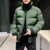 Casaco de algodão masculino, jaqueta de algodão espessa de inverno, modelo outono e inverno 2024, jaqueta puffer com gola alta, design de cabeça de tigre, casaco de algodão tamanho grande