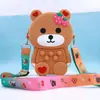 Bolsa Fofa de Urso Coelho, Porta-moedas Infantil, Bolsa Transversal Fashion Estilo Desenho Animado Ins, Venda Direta da Fábrica