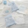 10A Antibacteriano Entrepierna de Algodón Puro Lindo Calzones de Niña de Dibujos Animados Azules para Mujer Cintura Media Transpirable Cintura Media Calzones de Estudiante