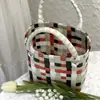 Cesta de Presente para Celebridade da Internet Presente de Acompanhamento Cesta de Presente para Lua Cheia Bolsa de Praia Cor Tecido Multicolorido Fita de Embalagem Bolsa Cesta Tecida
