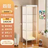 Estantería de acero con cerradura, vitrina para figuras, cabinet de cristal de tres caras, vitrina transparente, estante de almacenamiento para maquetas de juguetes