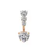 Estilo Nuevo Europeo y Americano Forma de Corazón Rosa Piercing de Ombligo Botón del Ombligo Múltiples Estilos Venta Caliente Acero Inoxidable Incrustado con Circonita Joyería para Piercing Joyería de Ombligo