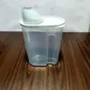 Pote de cereal para lanches da cozinha, nozes, temperos e grãos; recipiente de armazenamento de alimentos à prova de umidade e à prova de insetos feito de plástico transparente