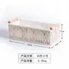 Caja de Almacenamiento de Cuerda de Algodón Tejida a Mano Caja de Almacenamiento Bohemia Cesta de Almacenamiento de Bocadillos para Escritorio Caja de Almacenamiento de Cosméticos
