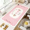 Alfombrilla de ratón calefactable de dibujos animados, Calentador de escritorio, Calentador de manos para escritorio de chica de invierno en la oficina, Alfombrilla de escritorio calefactable para computadora extragrande